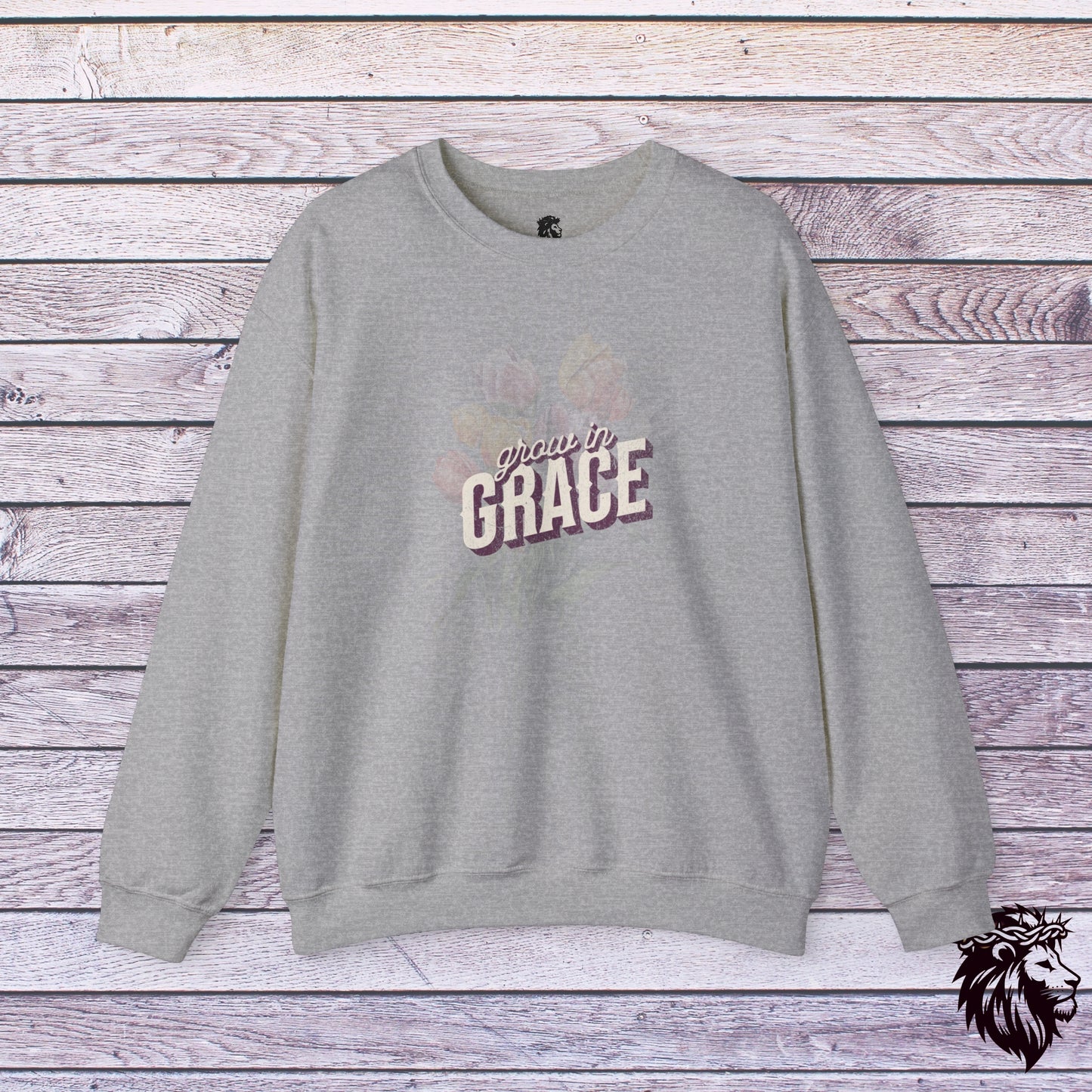 Grow in Grace Crewneck Sweatshirt, Faith Shirt, Christian Gift, Church Shirt, Bible Verse Sweatshirt, Gifts for Mom, Valentines Day, Christian Shirt