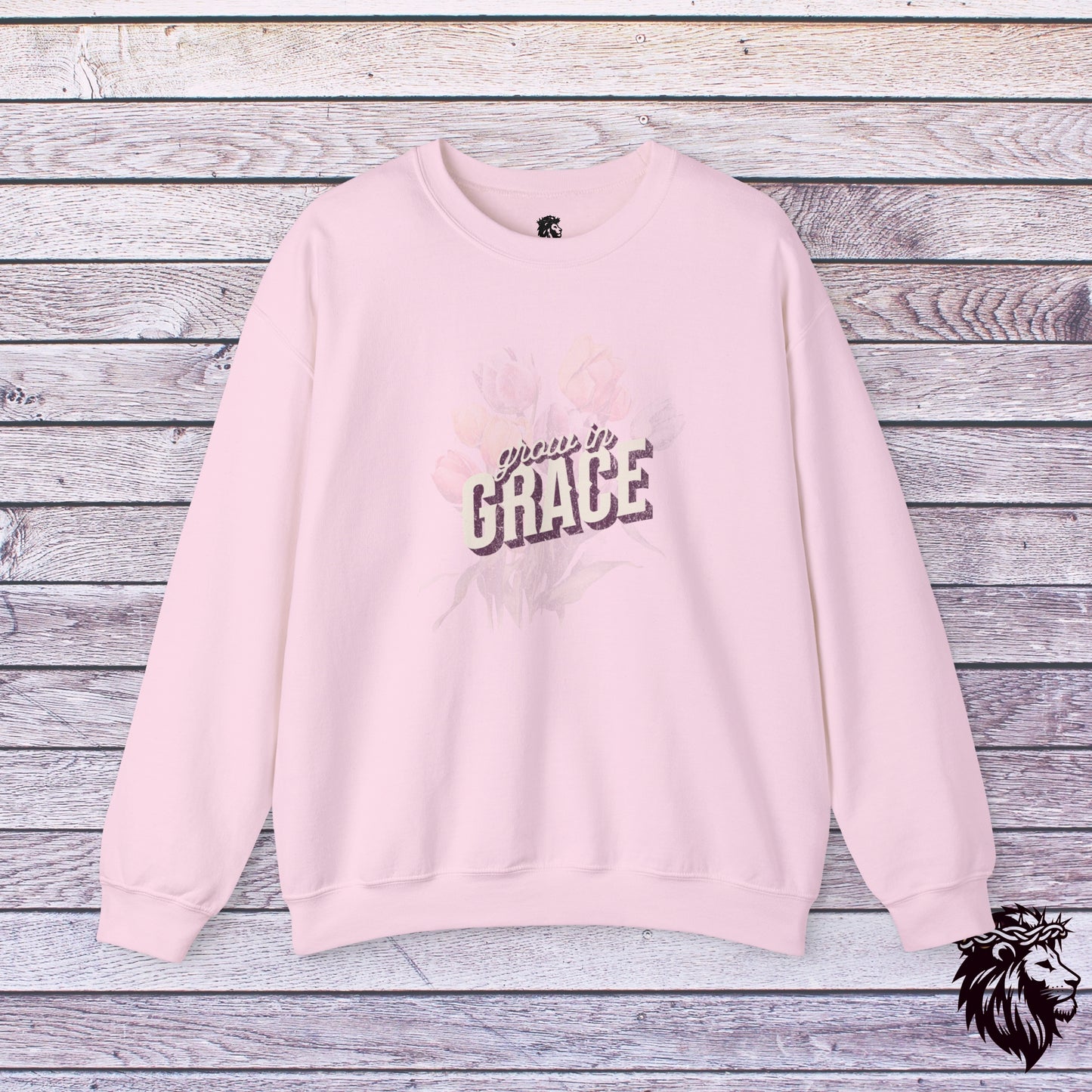 Grow in Grace Crewneck Sweatshirt, Faith Shirt, Christian Gift, Church Shirt, Bible Verse Sweatshirt, Gifts for Mom, Valentines Day, Christian Shirt