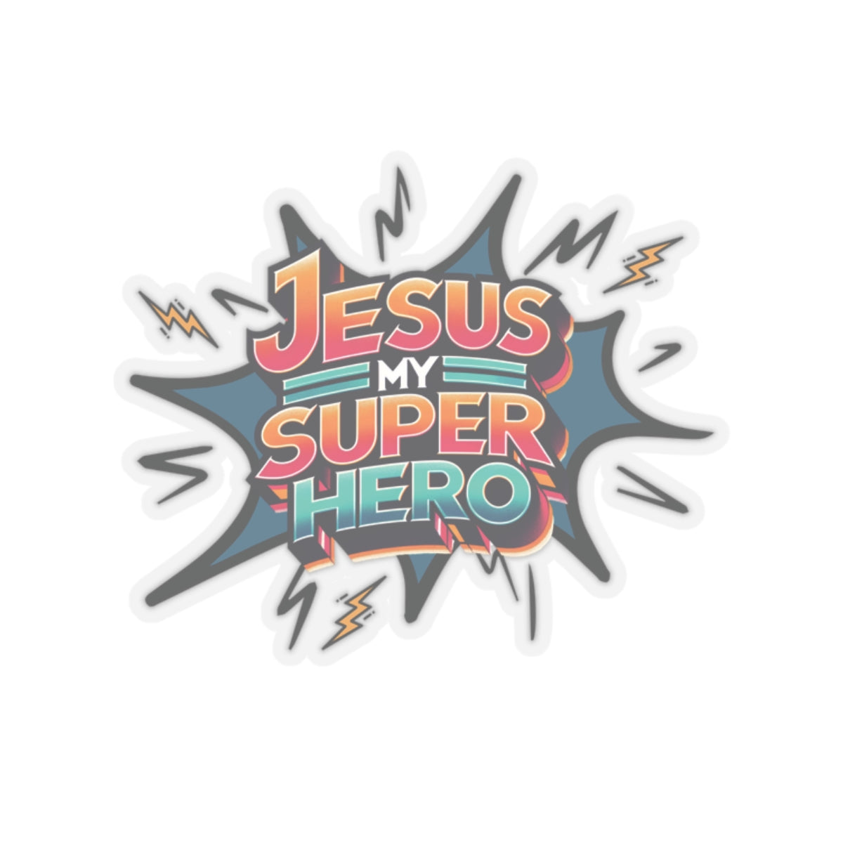 Jesus is my Super Hero Sticker, Ocean themed sticker, beach sticker, Christian sticker