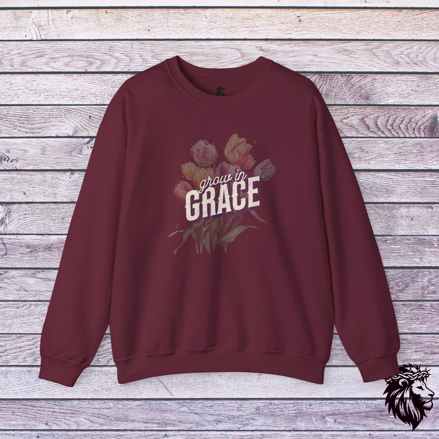 Grow in Grace Crewneck Sweatshirt, Faith Shirt, Christian Gift, Church Shirt, Bible Verse Sweatshirt, Gifts for Mom, Valentines Day, Christian Shirt