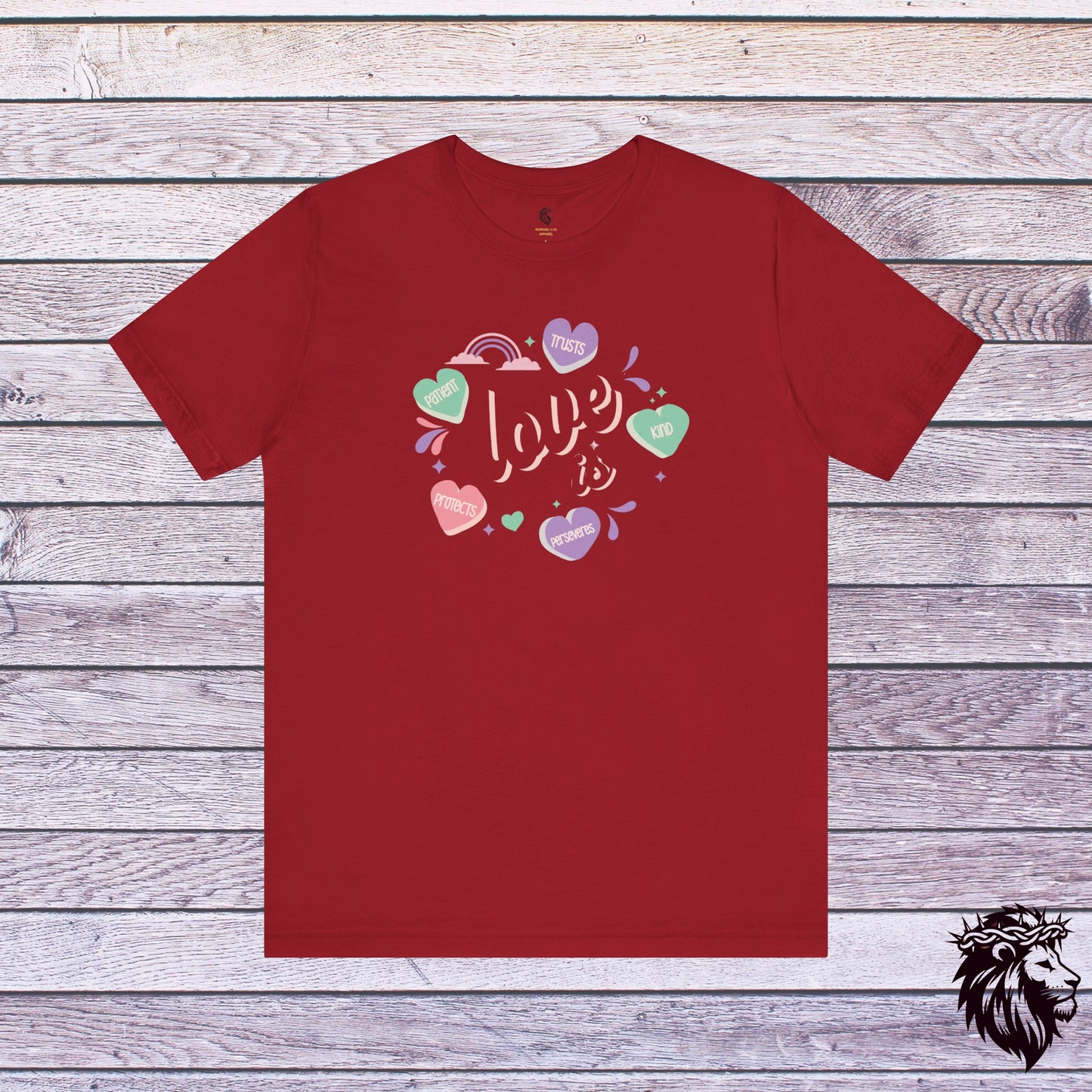 "Love is"... T-Shirt, Women's Christian T-Shirt, Faith Shirt, Christian Gift, Church Shirt, Bible Verse Shirt, Gift for Mom, 1 Corinthians 13 Shirt