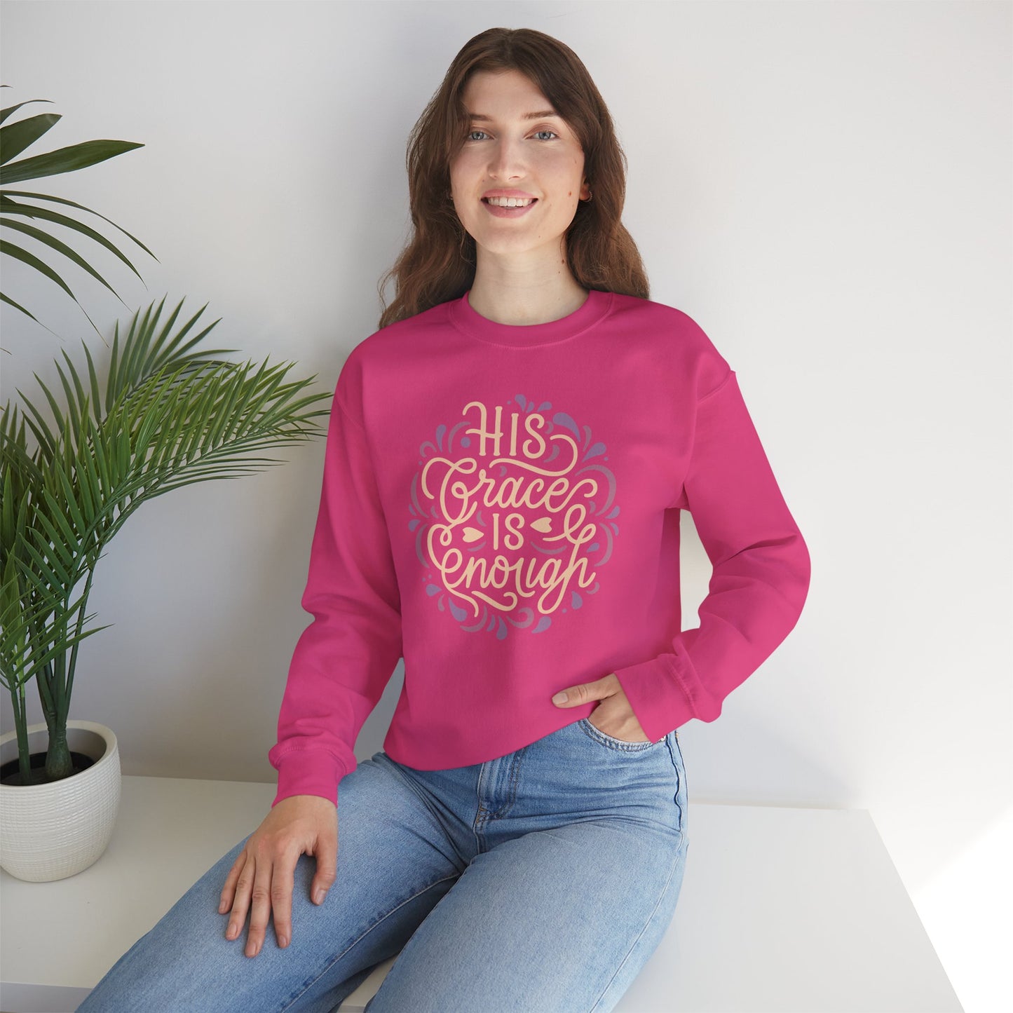 "His Grace is Enough" Crewneck Sweatshirt