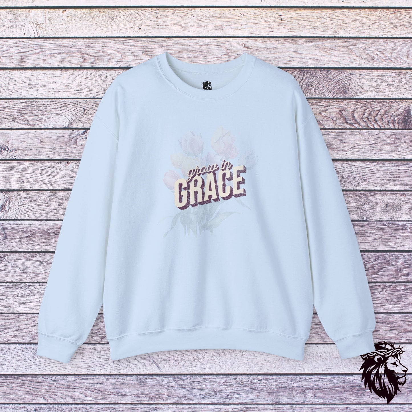 Grow in Grace Crewneck Sweatshirt, Faith Shirt, Christian Gift, Church Shirt, Bible Verse Sweatshirt, Gifts for Mom, Valentines Day, Christian Shirt