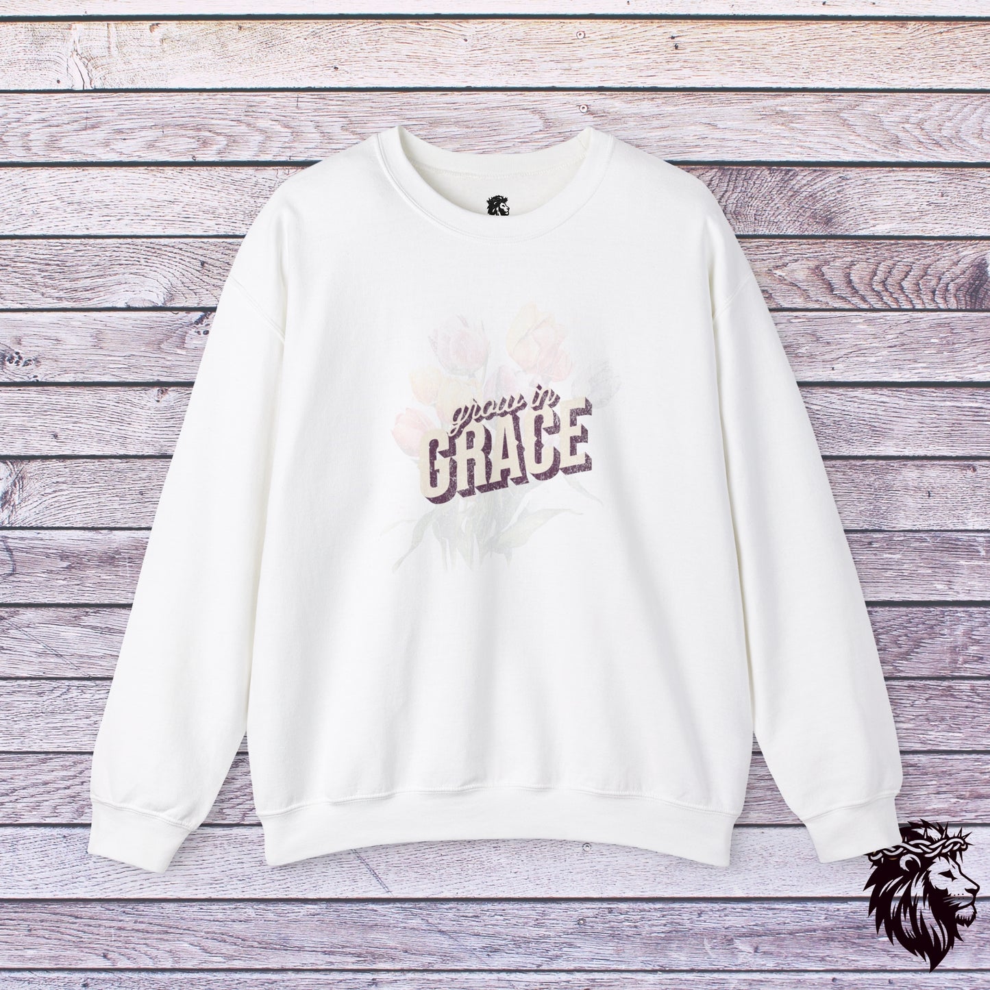 Grow in Grace Crewneck Sweatshirt, Faith Shirt, Christian Gift, Church Shirt, Bible Verse Sweatshirt, Gifts for Mom, Valentines Day, Christian Shirt