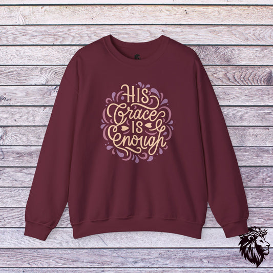 "His Grace is Enough" Crewneck Sweatshirt