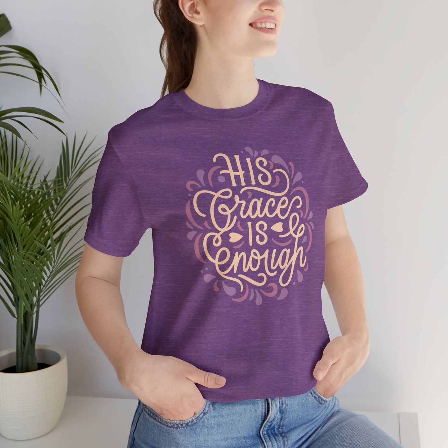 His Grace is Enough T-Shirt, Women's Christian TShirt, Faith Shirt, Christian Gift, Church Shirt, Bible Verse Shirt, Gift for Mom