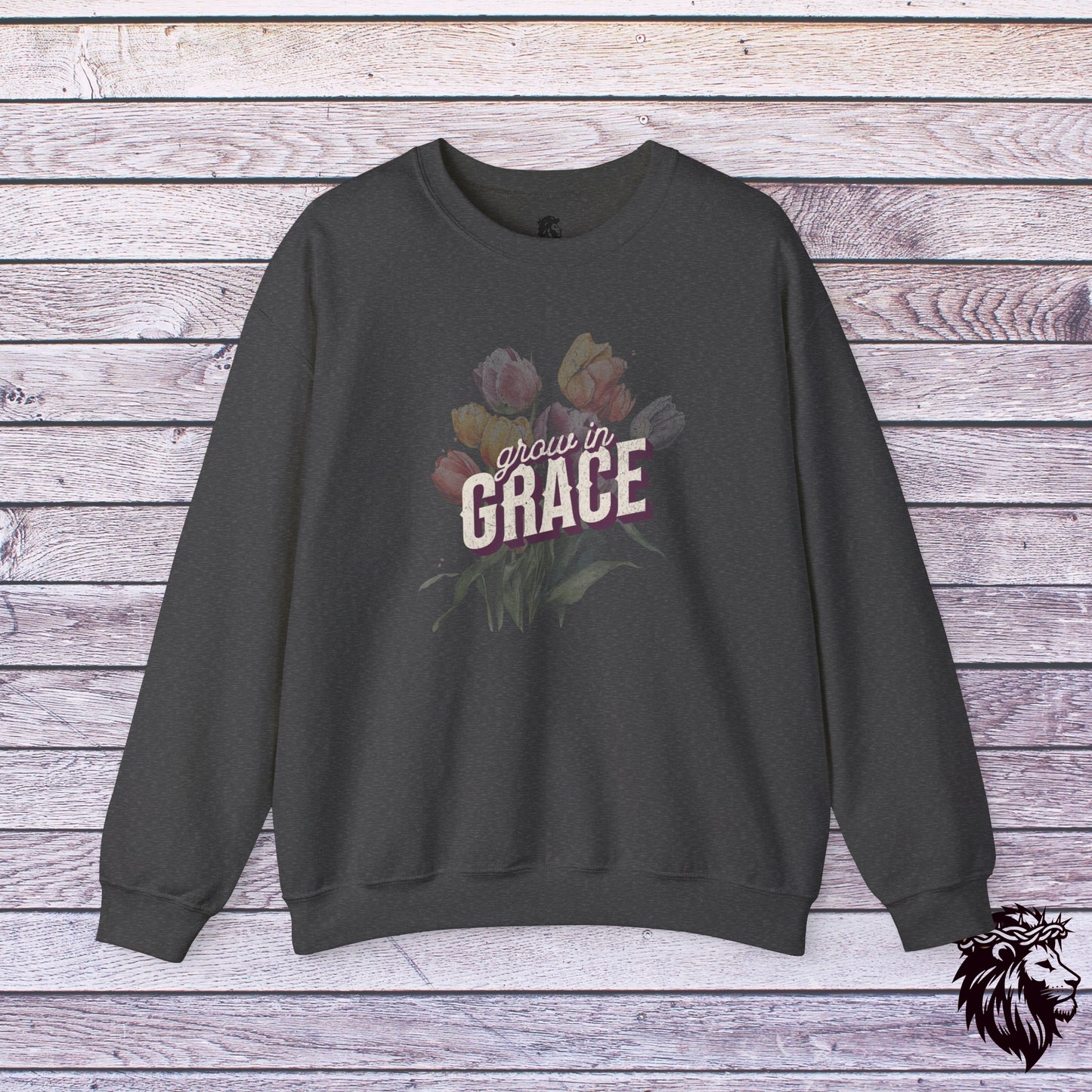 Grow in Grace Crewneck Sweatshirt, Faith Shirt, Christian Gift, Church Shirt, Bible Verse Sweatshirt, Gifts for Mom, Valentines Day, Christian Shirt