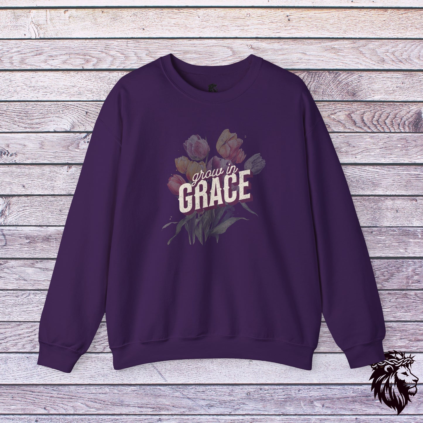 Grow in Grace Crewneck Sweatshirt, Faith Shirt, Christian Gift, Church Shirt, Bible Verse Sweatshirt, Gifts for Mom, Valentines Day, Christian Shirt