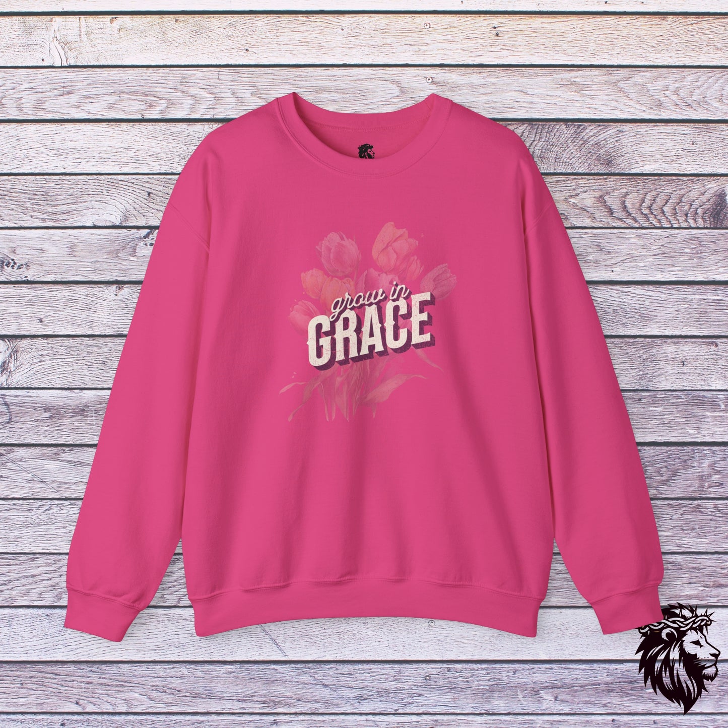 Grow in Grace Crewneck Sweatshirt, Faith Shirt, Christian Gift, Church Shirt, Bible Verse Sweatshirt, Gifts for Mom, Valentines Day, Christian Shirt