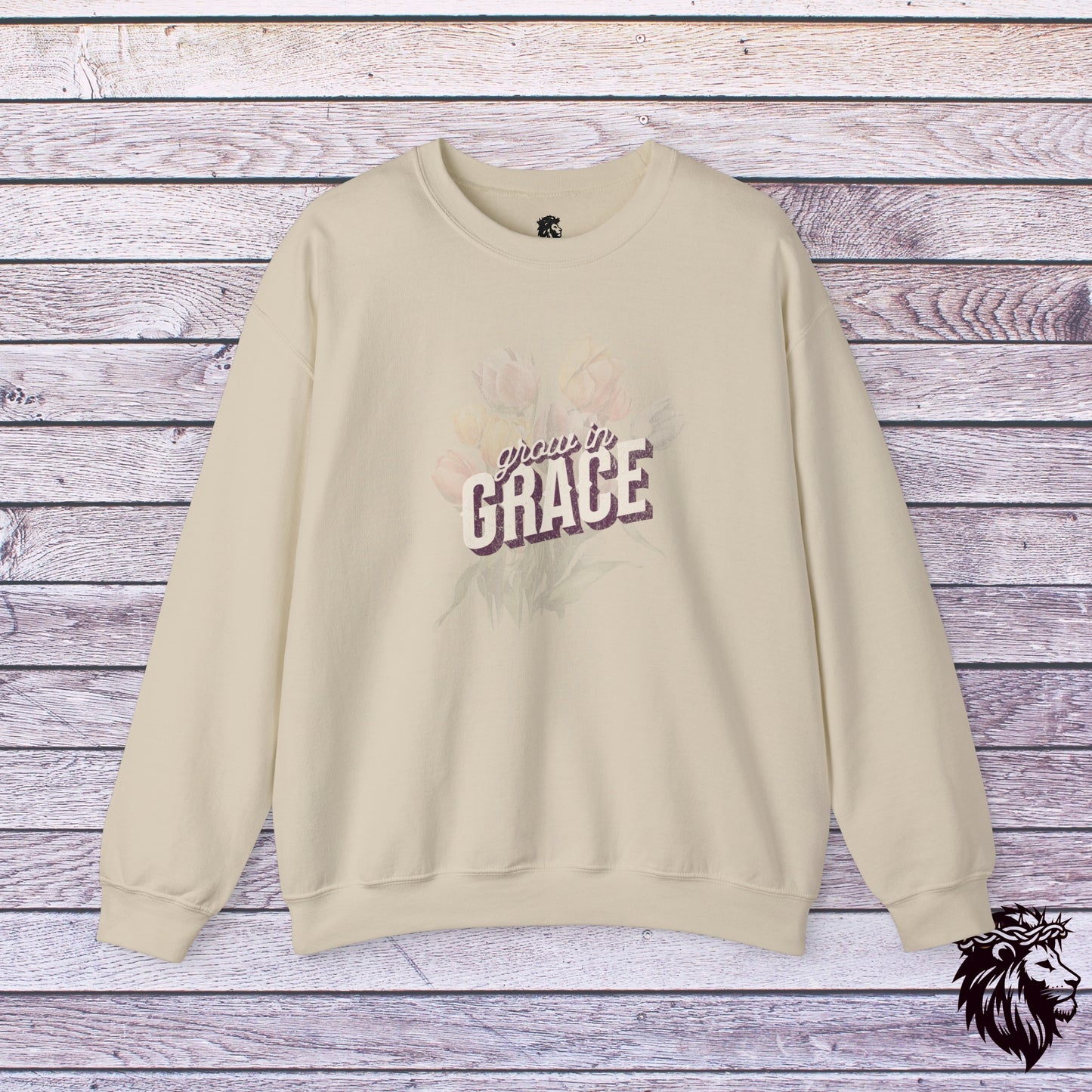 Grow in Grace Crewneck Sweatshirt, Faith Shirt, Christian Gift, Church Shirt, Bible Verse Sweatshirt, Gifts for Mom, Valentines Day, Christian Shirt